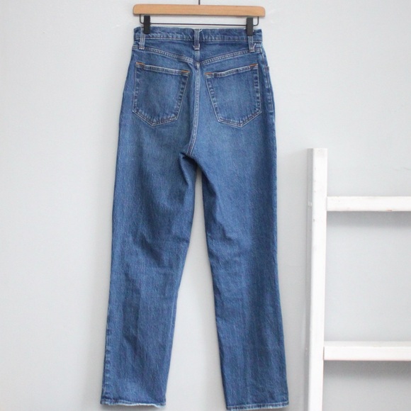 Abercrombie & Fitch Medium Raw HemThe 90s Straight Ultra High Jeans sz 27 / 4 R - Picture 3 of 9